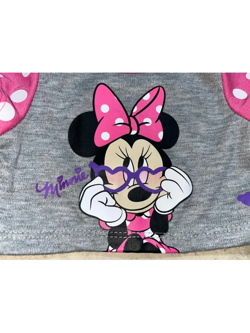 NWOT Build a Bear Rare Disney Minnie Mouse Top Shirt Polka Dot Sleeves Pink Bow